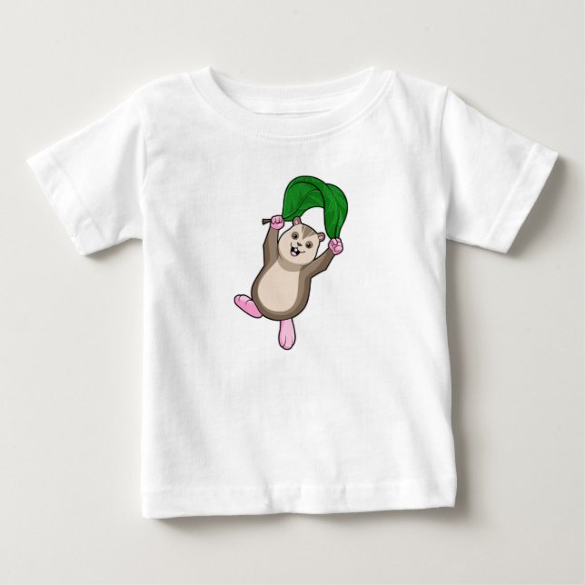 Camiseta Para Bebê Hamster com Pára-quedas (Frente)