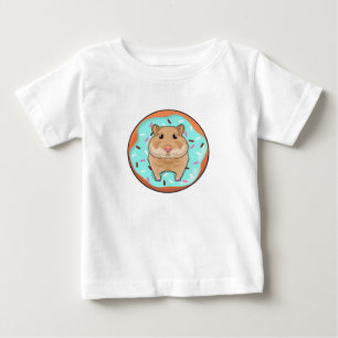 Camiseta Para Bebê Hamster com Rosquinha