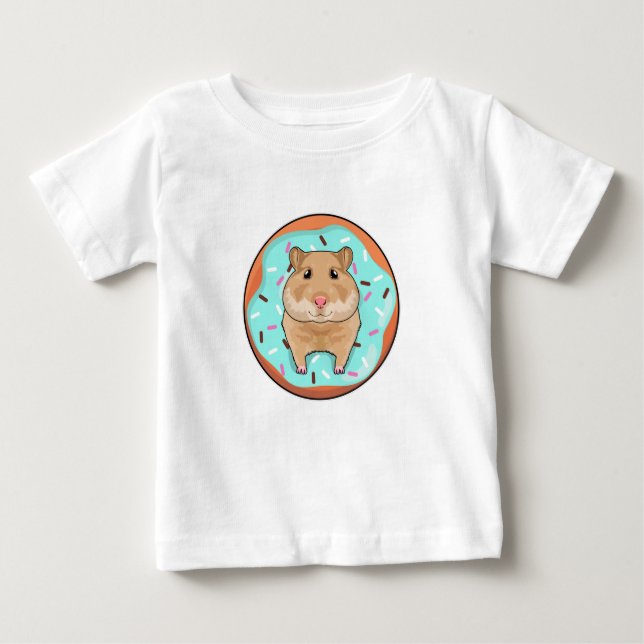 Camiseta Para Bebê Hamster com Rosquinha (Frente)