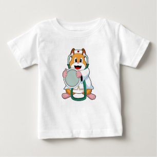 Camiseta Para Bebê Hamster como Doutor com Stethoscope.PNG