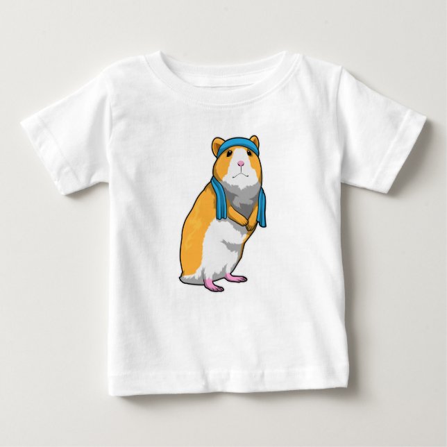 Camiseta Para Bebê Hamster em Malhação com Toalha (Frente)