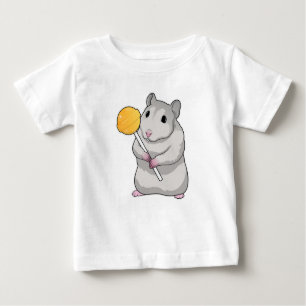 Camiseta Para Bebê Hamster Lollipop