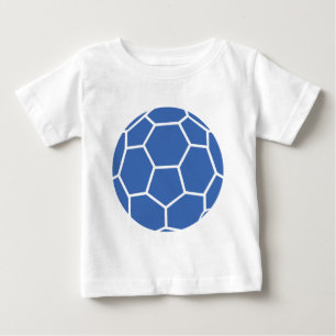 Camiseta Para Bebê handball azul da bola
