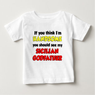 Camiseta Para Bebê Handsome Sicilian Goddad