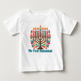Camiseta Para Bebê Hanukkah Festival Of Lights