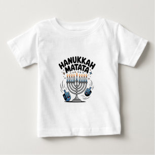 Camiseta Para Bebê Hanukkah Matata Hanukkah Judaico Engraçado