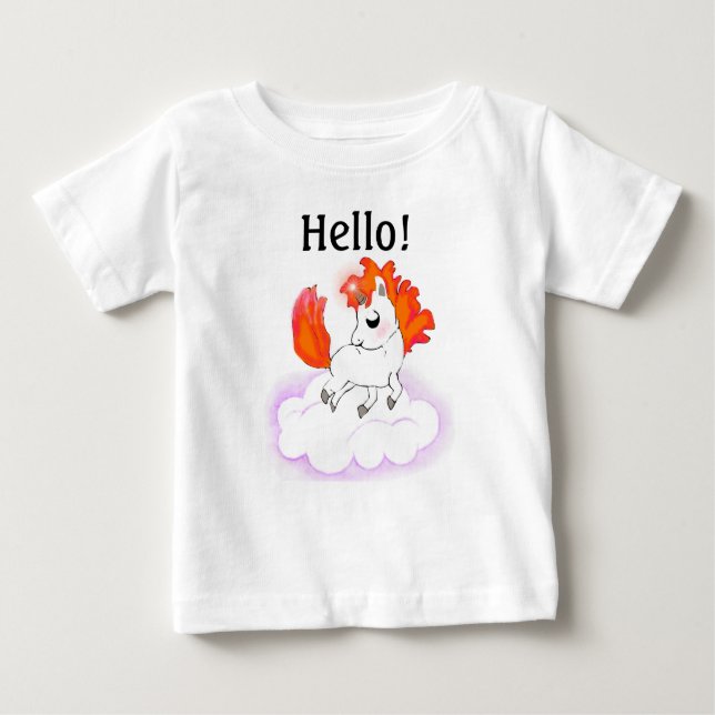 Camiseta Para Bebê Happiness magic unicorn (Frente)
