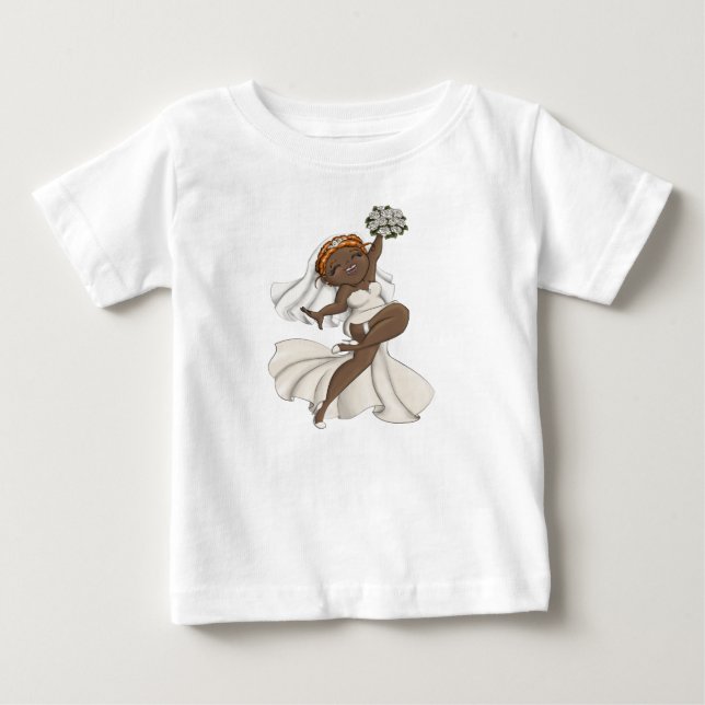 Camiseta Para Bebê Happy Bride 03 (Frente)