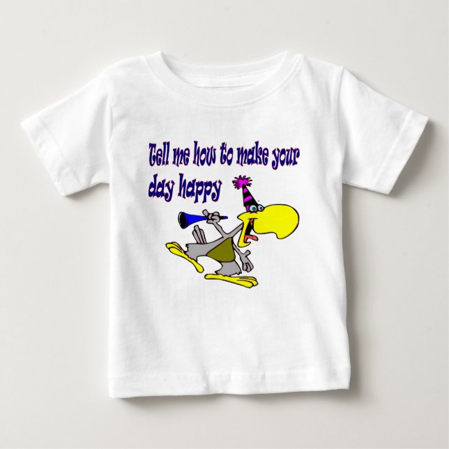 Camiseta Para Bebê happy day (Frente)