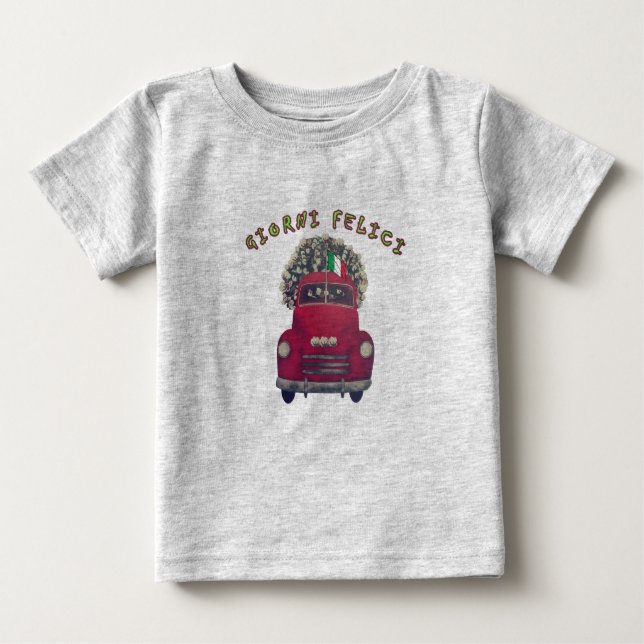 Camiseta Para Bebê Happy DAYS GIORNI FELICI Holidays Tshirt (Frente)