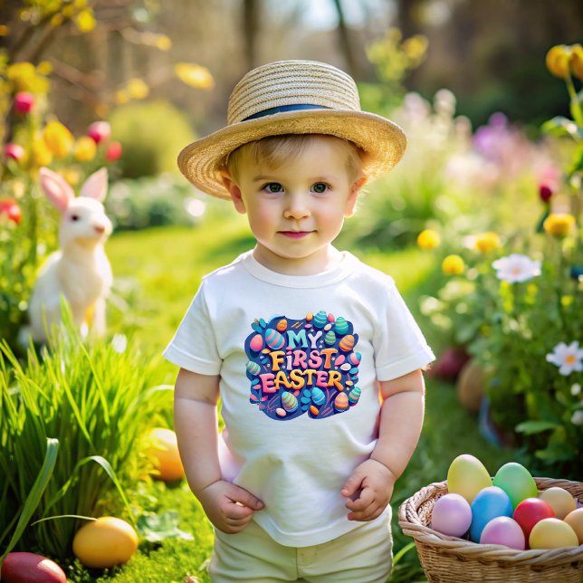 Camiseta Para Bebê Happy Easter (Criador carregado)
