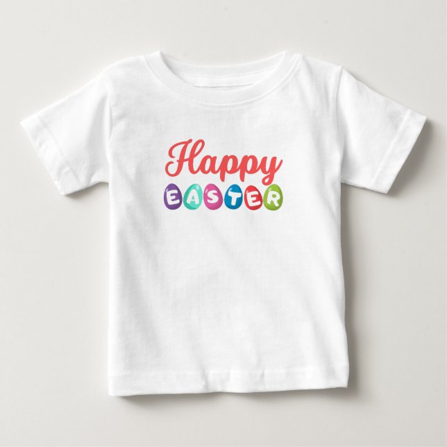 Camiseta Para Bebê Happy Easter (Frente)