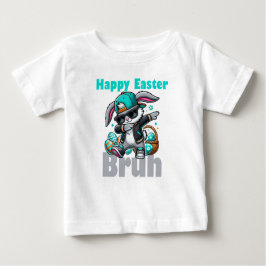 Camiseta Para Bebê Happy Easter Bruh, Easter Bunny Dabbing