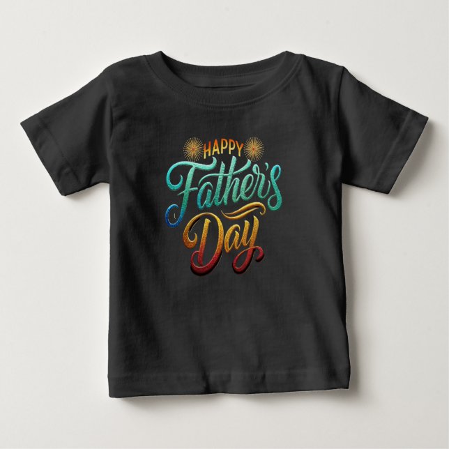 Camiseta Para Bebê Happy Father's Day (Frente)