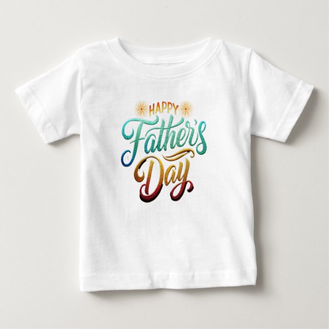 Camiseta Para Bebê Happy Father's Day (Frente)