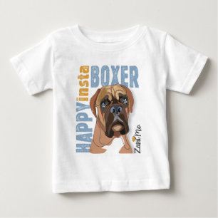 Camiseta Para Bebê Happy Insta Boxer - Zani Mo Dog