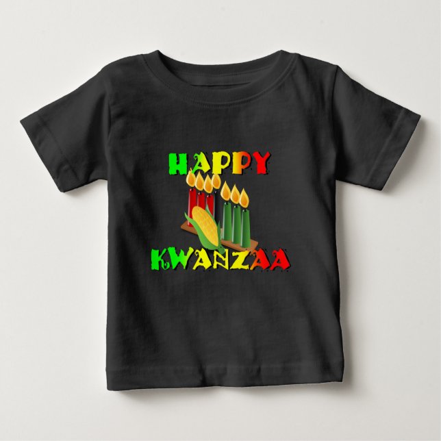 CAMISETA PARA BEBÊ HAPPY KWANZAA (Frente)