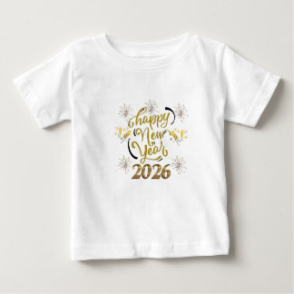 Camiseta Para Bebê Happy New Year 2026 toddler T-Shirt