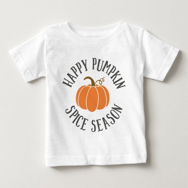 Camiseta Para Bebê Happy Pumpkin Spice Season T-Shirt (Frente)