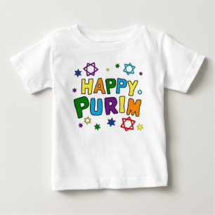 Camiseta Para Bebê Happy Purim Divertido