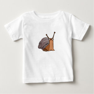 Camiseta Para Bebê Happy Snail Baby T-Shirt