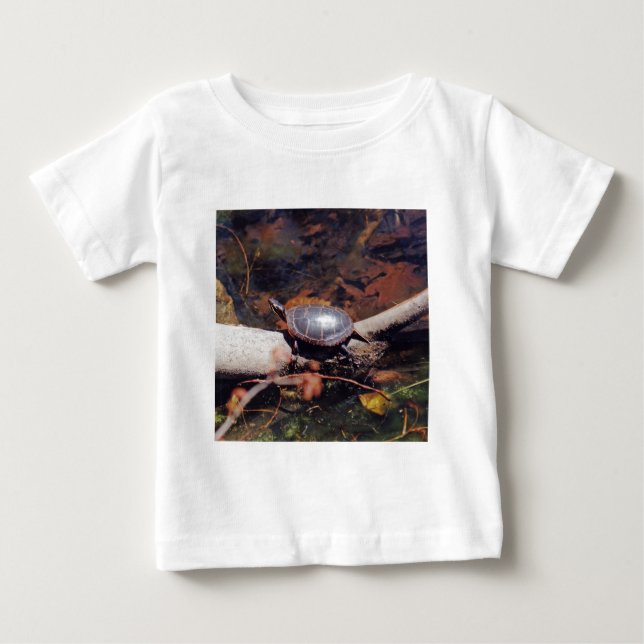 Camiseta Para Bebê Happy Turtle (Frente)