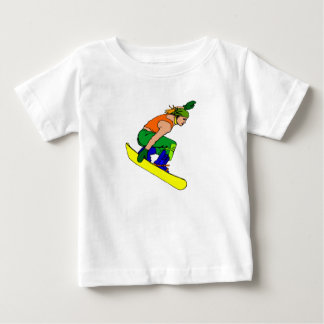 Camiseta Para Bebê Hardcore Snowboard Gal