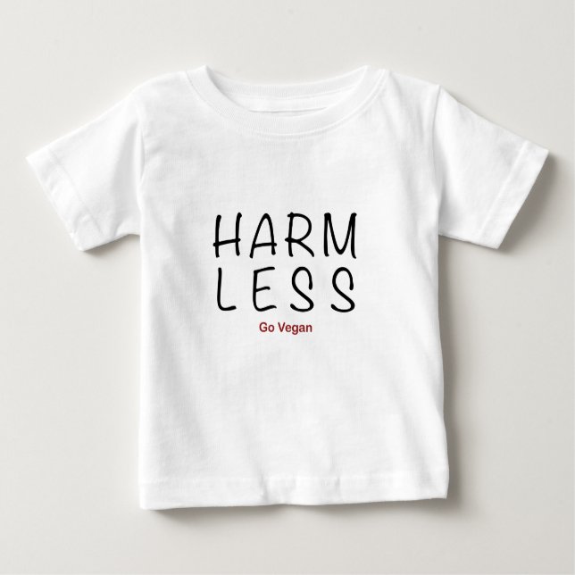 Camiseta Para Bebê Harm Menos - Go Vegan (Frente)
