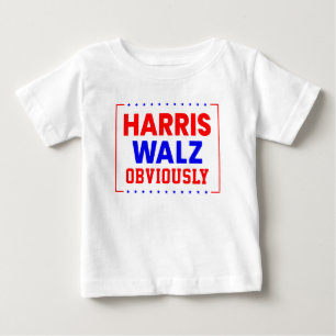 Camiseta Para Bebê Harris Walz Obviamente Kamala Harris para Presiden