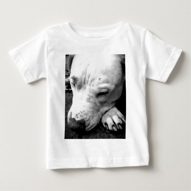 Camiseta Para Bebê harry potter cão-cicatriz, touro branco (Frente)