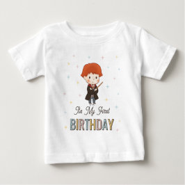 Camiseta Para Bebê Harry Potter Chibi Ron Weasley Mago Aniversário