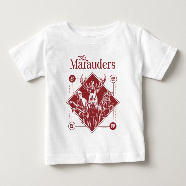 Camiseta Para Bebê HARRY POTTER™ Os Marauders Animagus Gráfico (Frente)