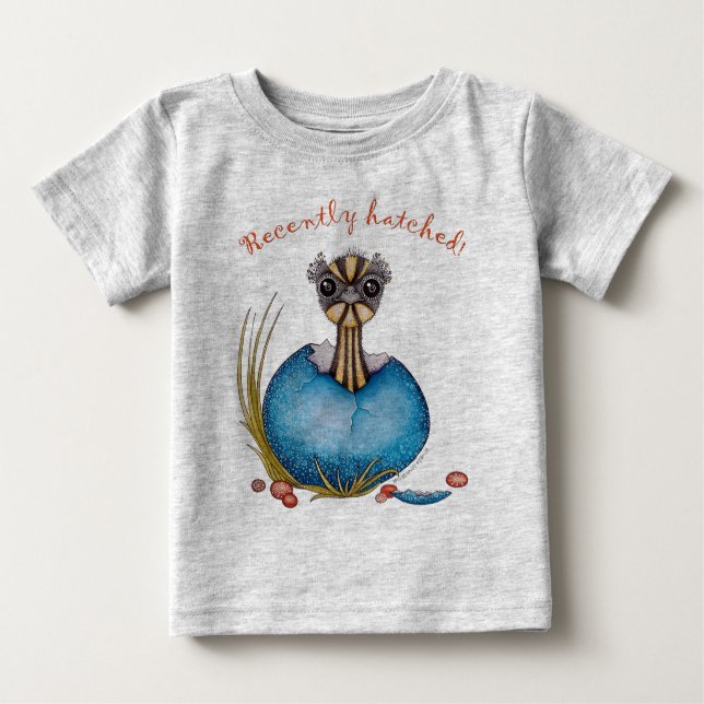 Camiseta Para Bebê "Hatch" o bebê emu baby roupa (Frente)