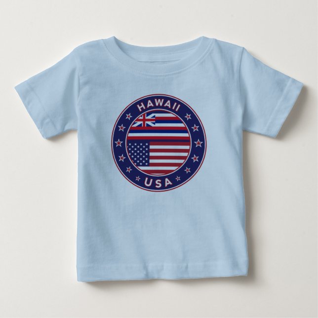 Camiseta Para Bebê Havaí (Frente)