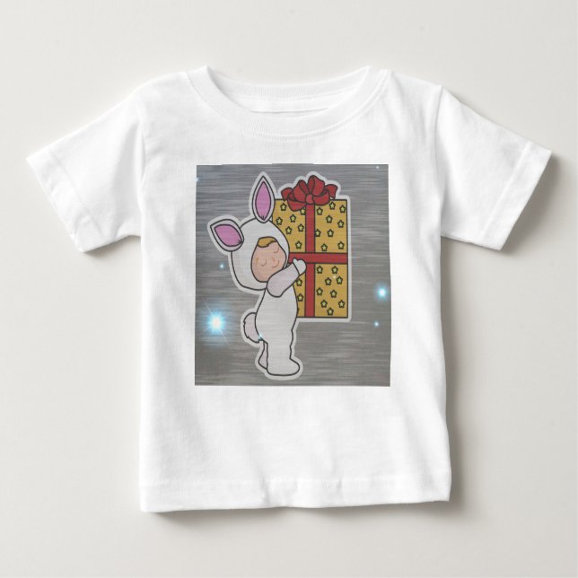 Camiseta Para Bebê Have a Honey Bunny Christmas (Frente)