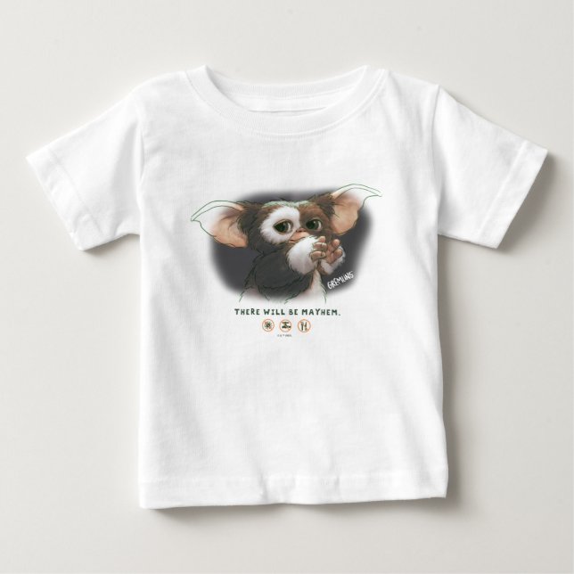 Camiseta Para Bebê Haverá Caos com o Gizmo (Frente)