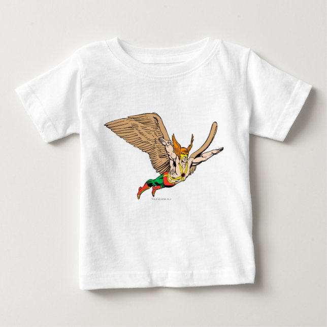 Camiseta Para Bebê Hawkman Flies (Frente)