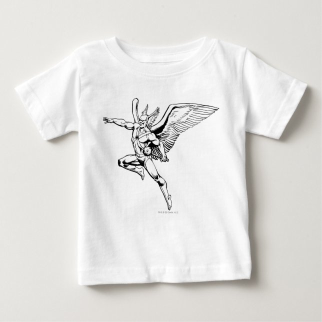 Camiseta Para Bebê Hawkman Soaring Outline (Frente)