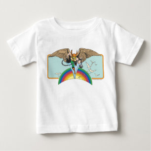 Camiseta Para Bebê Hawkman voa pelo Sky