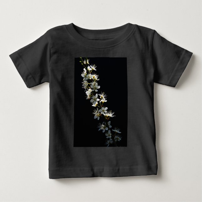 Camiseta Para Bebê Hawthorn Flowers (Frente)