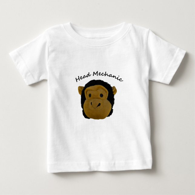 Camiseta Para Bebê Head Mehanic (Frente)