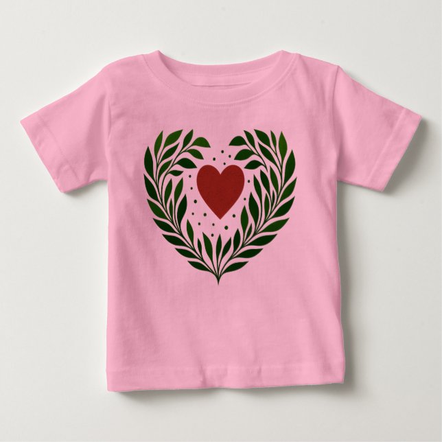 Camiseta Para Bebê Heart and Boughs (Frente)