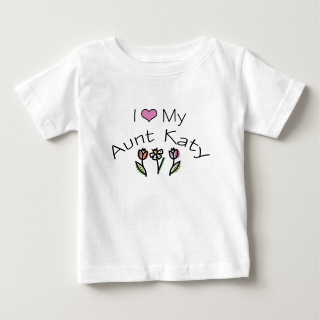 Camiseta Para Bebê heartauntKaty (Frente)
