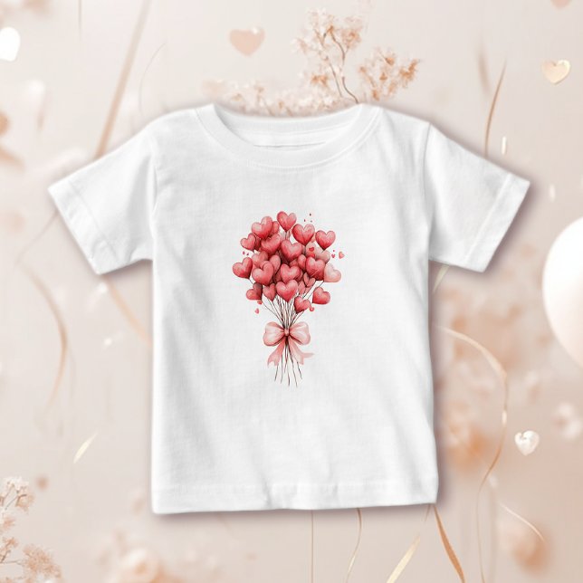 Camiseta Para Bebê Hearts Bouquet (Criador carregado)