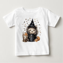 CAMISETA PARA BEBÊ HEDGEHOG ADORÁVEL DE HALLOWEEN EM UM BALDE