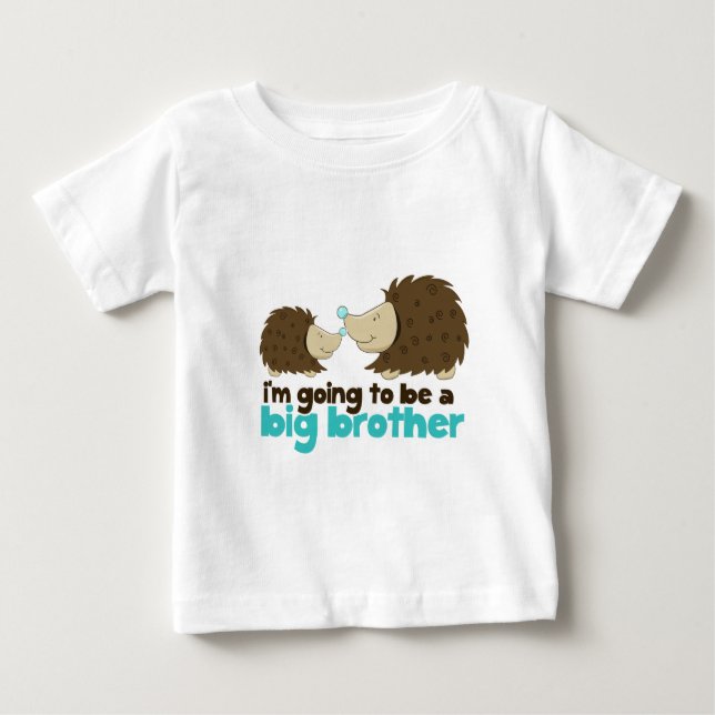 Camiseta Para Bebê Hedgehogs Big Brother Crianças Criança T-shirt (Frente)