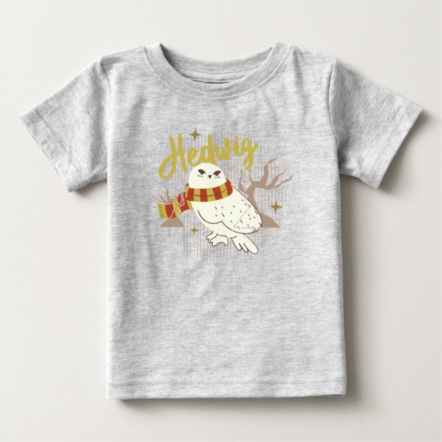 Camiseta Para Bebê Hedwig Whimsical Forest Drawing (Frente)