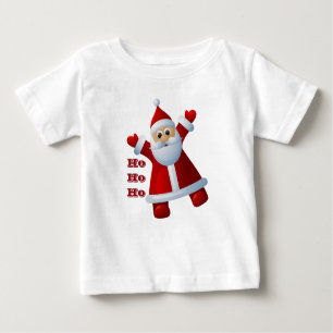 Camiseta Para Bebê Hei! Hei! Hei! Feliz Natal do Papai Noel