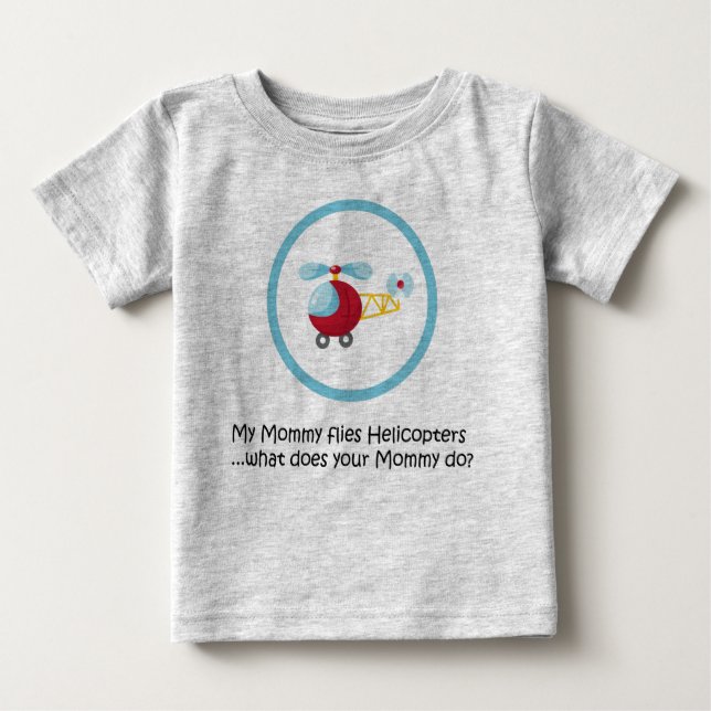 Camiseta Para Bebê Helicóptero das mamães (Frente)