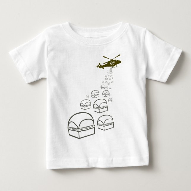 Camiseta Para Bebê Helicóptero de Krystal (Frente)
